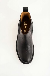Bota Cuero Negro