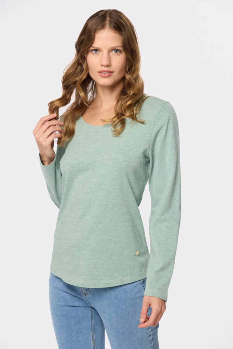 REMERA LISA MANGA LARGA - Verde 