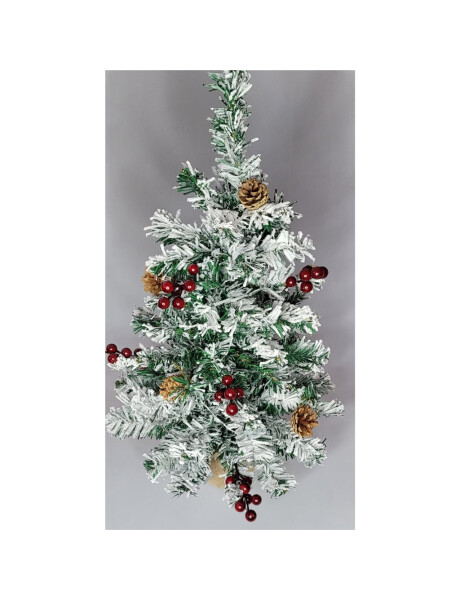 ARBOL DECORADO NEVADO C/ LUCES BASE ARPILLERA 50CM. ARBOL DECORADO NEVADO C/ LUCES BASE ARPILLERA 50CM.