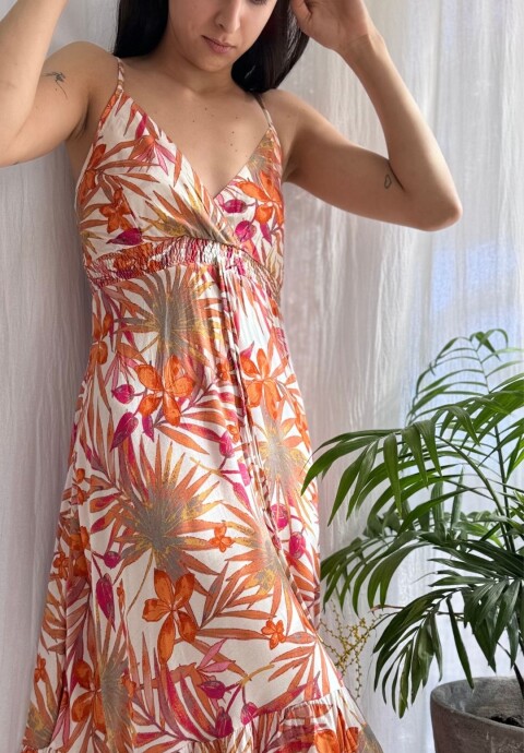 Vestido Avelia corto Naranja