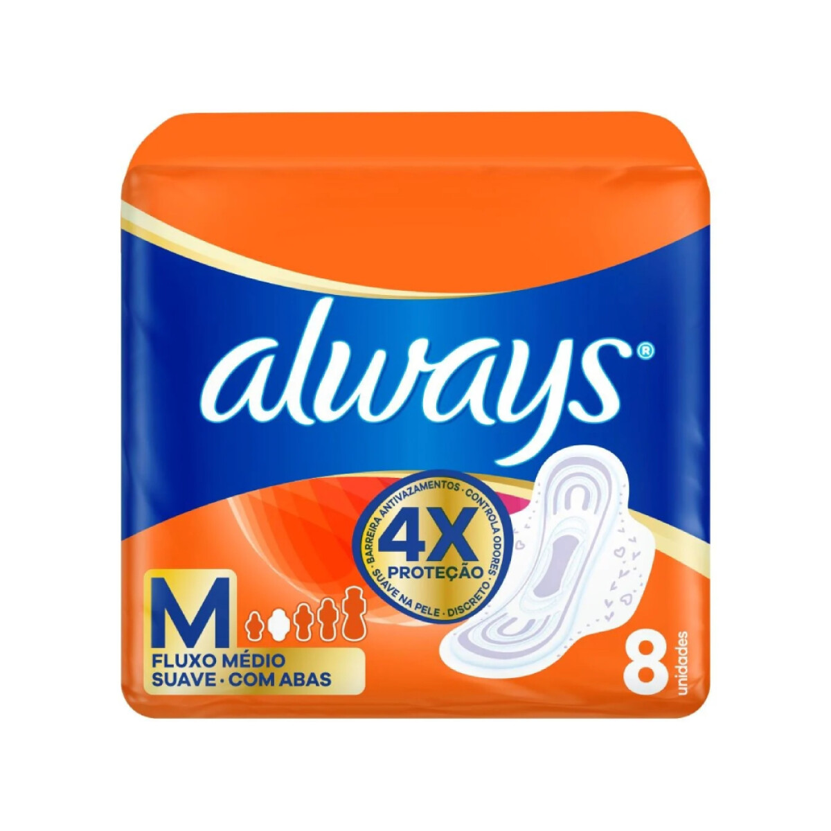 Toallitas Femeninas Always Mai Diurna Talla M 8 Unidades 