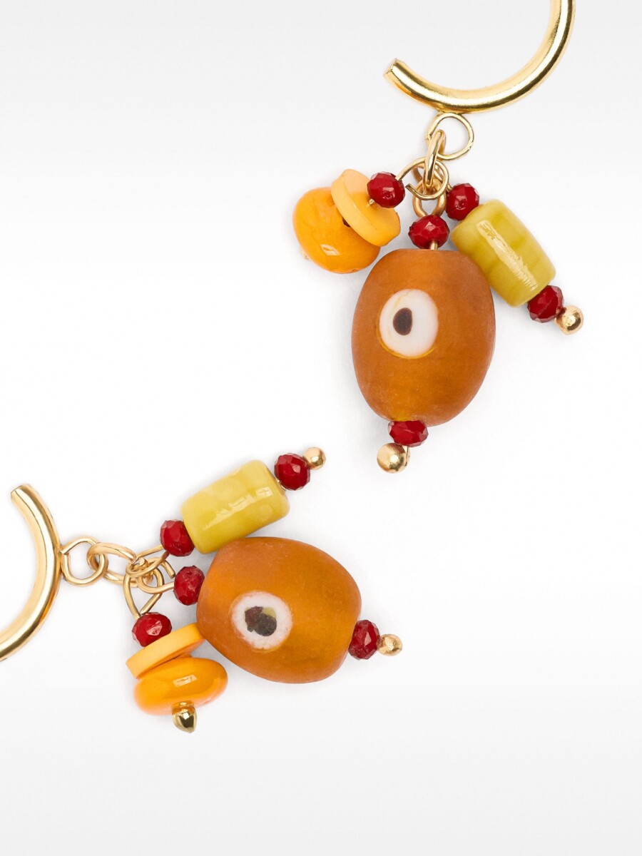 Pendientes De Cuentas Con Ojos multicolor