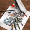 Set multitécnicas Caran d'Ache edición metal Única