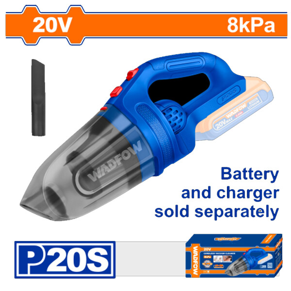 ASPIRADORA A BATERÍA P20S 20V 0.45L C/ACCESORIO SIN BATERIA SIN CARGADOR WADFOW ASPIRADORA A BATERÍA P20S 20V 0.45L C/ACCESORIO SIN BATERIA SIN CARGADOR WADFOW