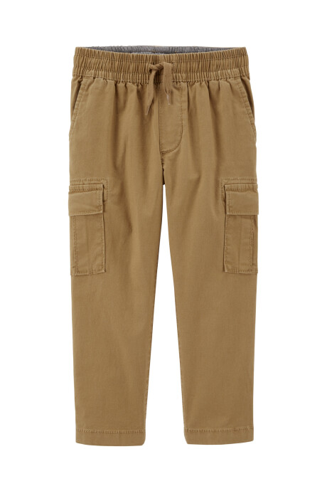 Pantalón cargo de lona, khaki. Talles 2-5T Sin color