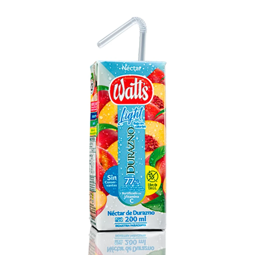 WATTS NECTAR DURAZNO LIGHT FR. X 200 ML.