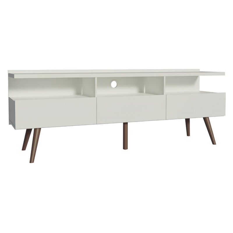 Rack TV Lumax Londres hasta 65" con Cajones y Estantes Blanco