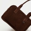 Bolso Capri en cuero gamuza Chocolate