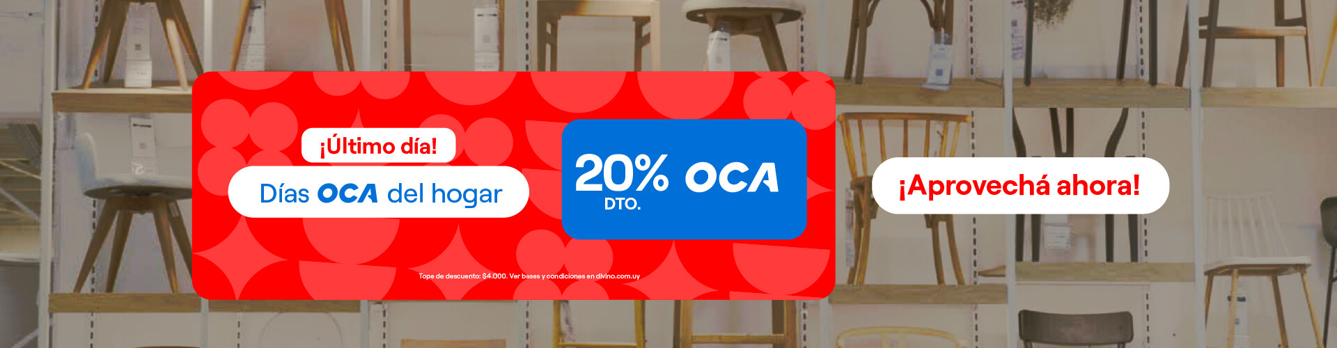 Ultimo dia 20% off oca