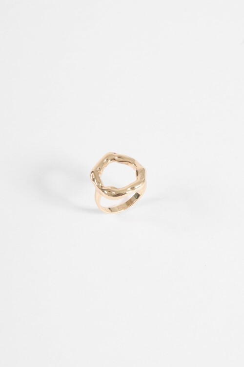 Anillo round dorado