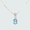 Colgante Brio Oval de MOON en Plata 925 con topacio azul y brillante - Incluye cadena Colgante Brio Oval de MOON en Plata 925 con topacio azul y brillante - Incluye cadena
