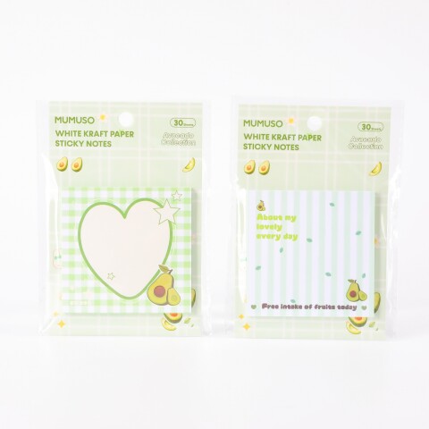 NOTAS ADHESIVAS KRAFT BLANCAS (COLECCIÓN AGUACATE 30 HOJAS) NOTAS ADHESIVAS KRAFT BLANCAS (COLECCIÓN AGUACATE 30 HOJAS)