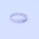 Anillo medio sin fin oro 18k blanco engarce carril y brillantes princesa. Anillo medio sin fin oro 18k blanco engarce carril y brillantes princesa.