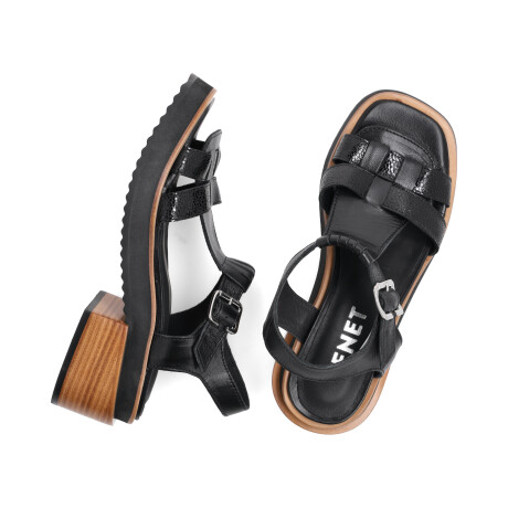 SANDALIAS VENET - CUERO AMALFI NEGRO