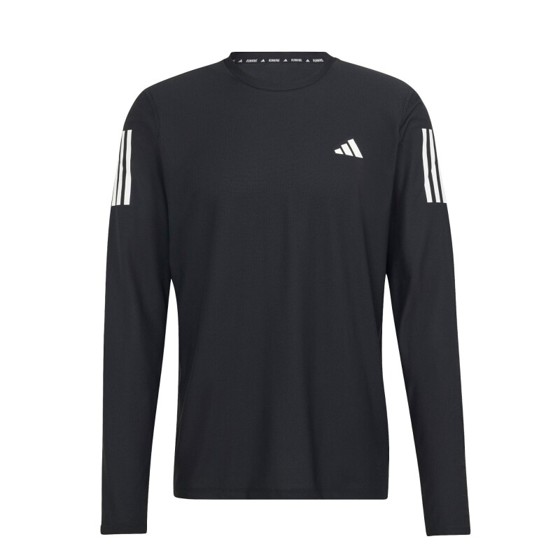 Remera de Hombre Adidas Own The Run M/Larga Negro - Blanco