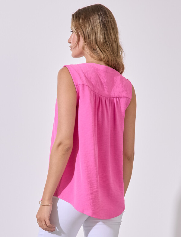 Blusa Escote V FUCSIA