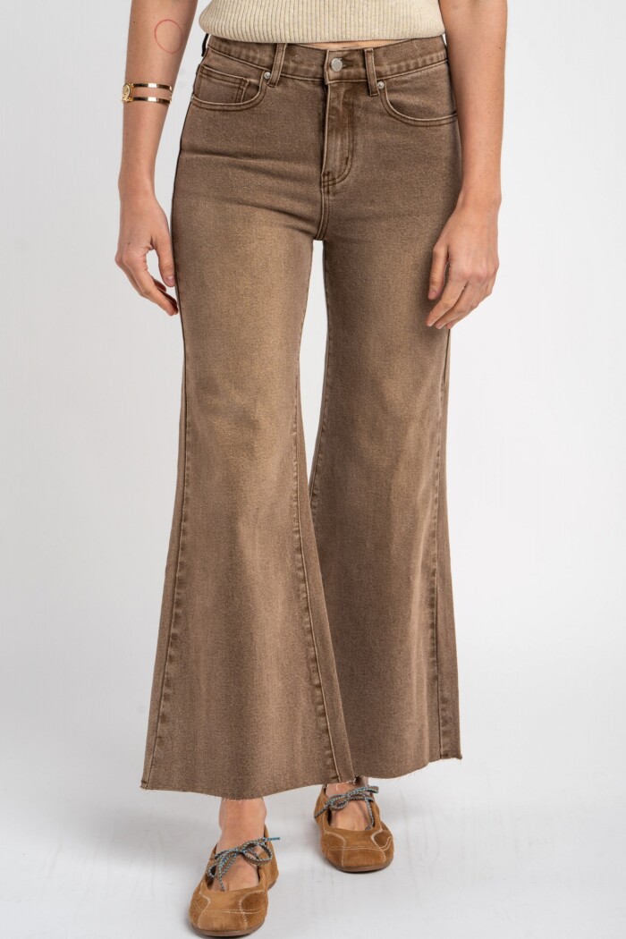 Flared Wide Leg Lavado Chocolate