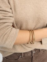 Set De Pulseras Lisas dorado