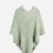 Poncho con flecos VERDE SECO