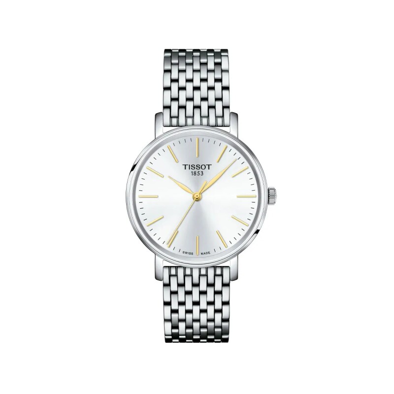 Reloj Tissot Everytime 34mm para mujer de acero T1432101101101 Plateado