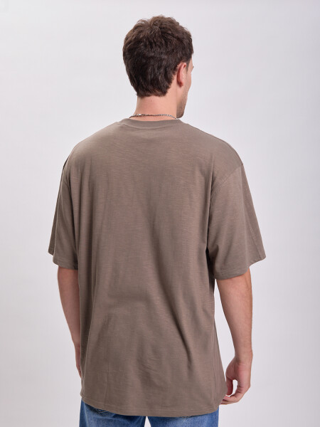Remera slub bolsillo Verde