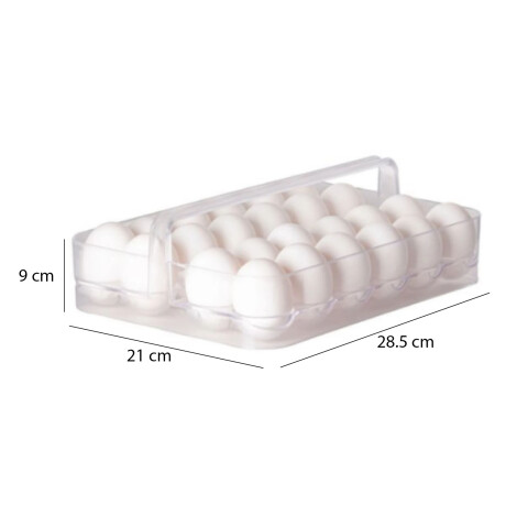 Organizador 24 Huevos Huevera c/Asa Diamond Heladera Cocina Transparente