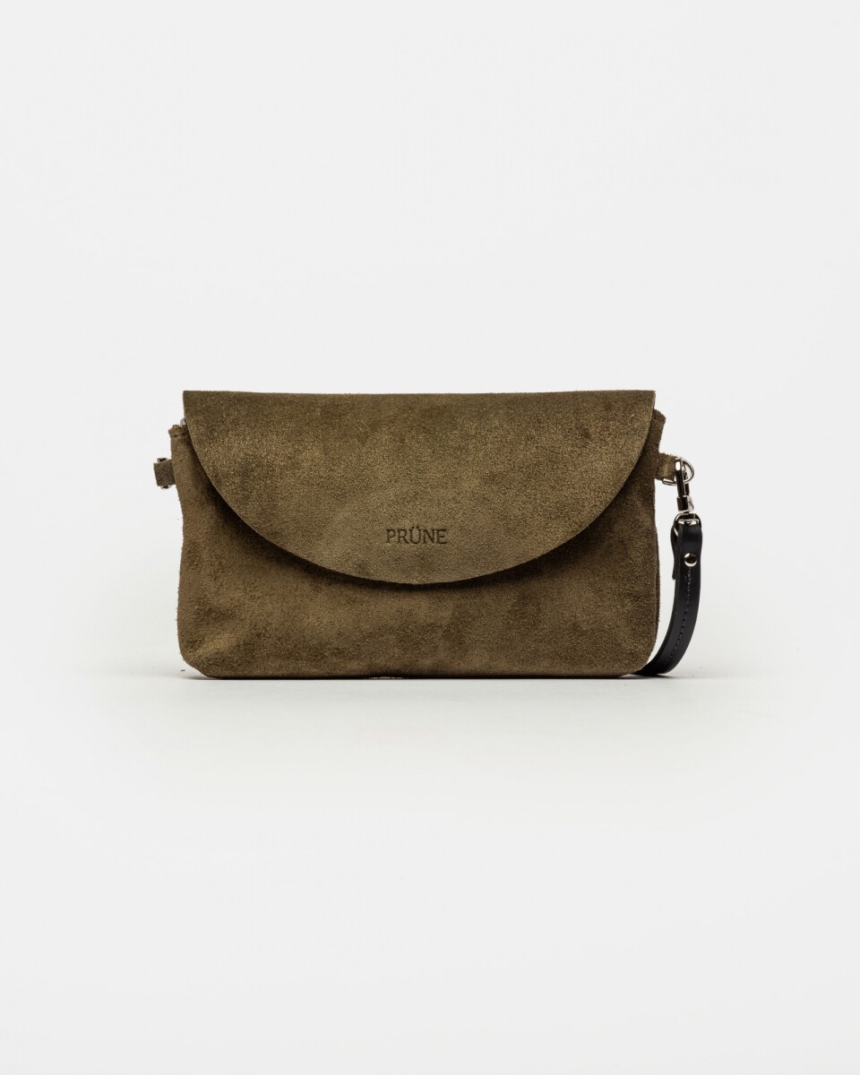 Mini Bag Viena En Cuero Gamuza - Verde 