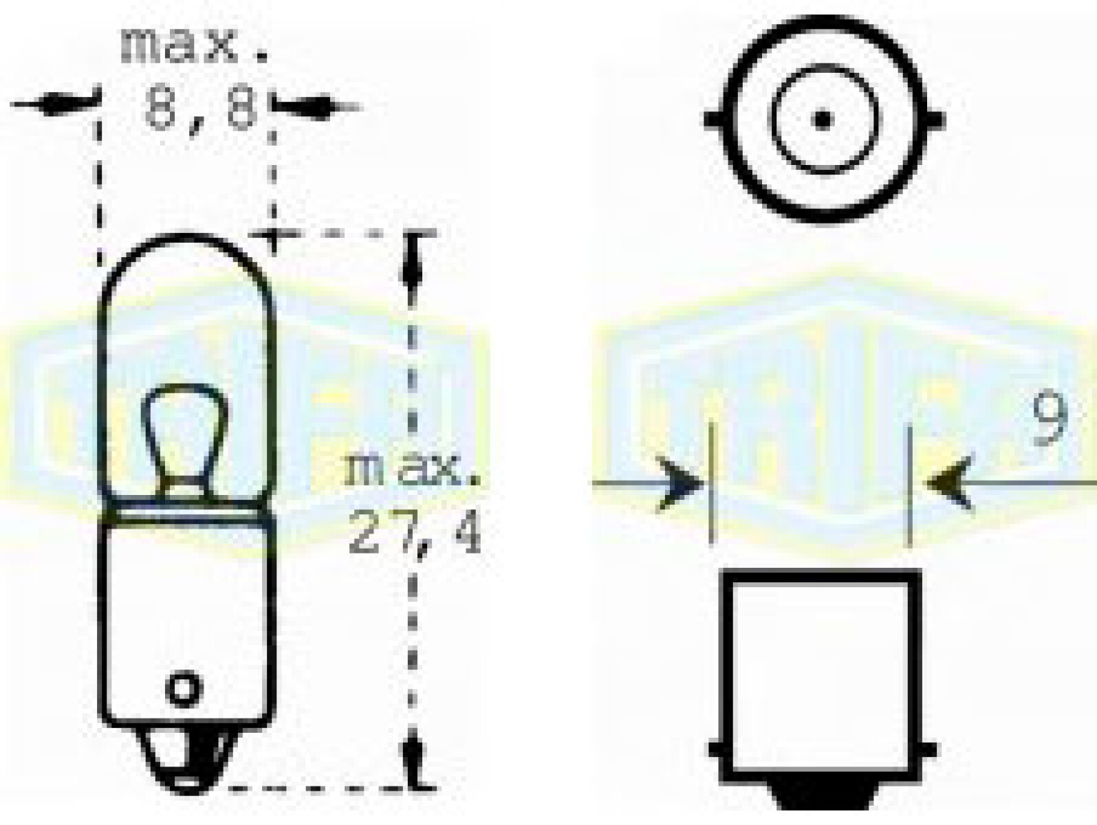 LAMPARA - 24V T4W BA9S TRIFA 