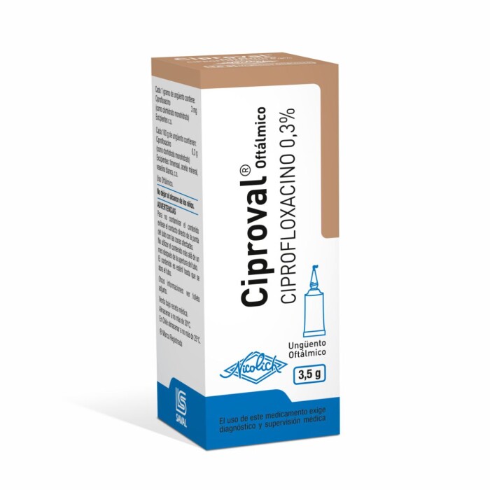 CIPROVAL UNG.OFT.X 3,5 ML. CJ única