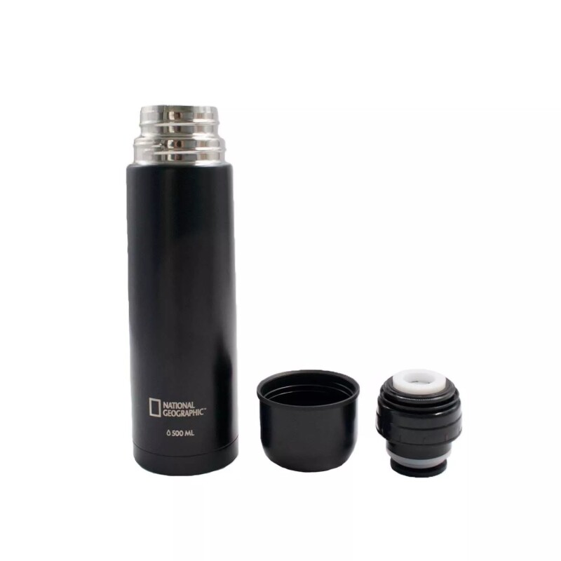 Termo Bala Metálico National Geographic 500 ml NEGRO