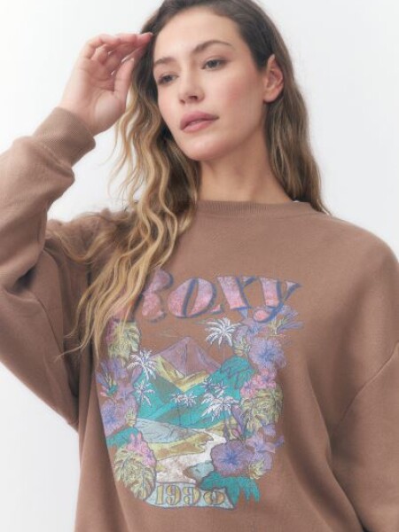 BUZO ROXY 61009 PALMERAS MARRON