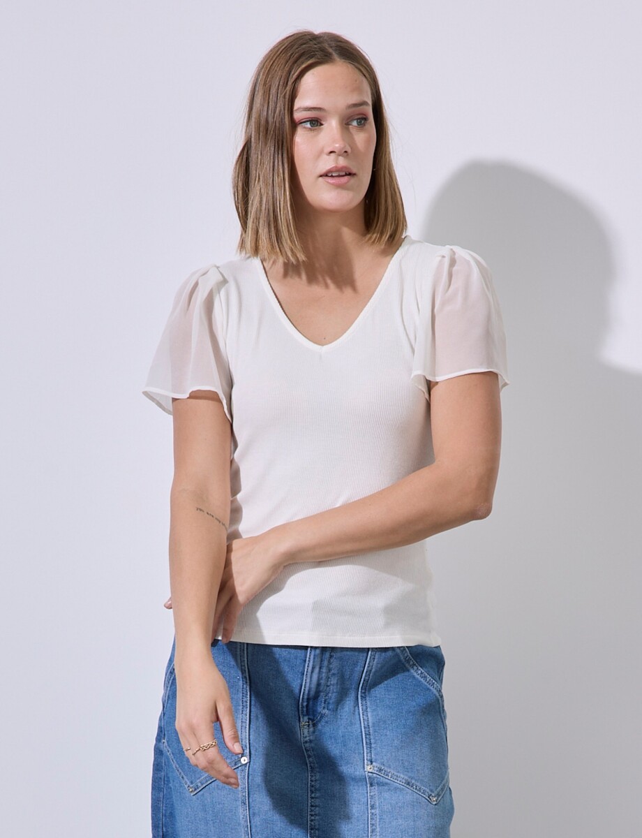 Blusa Combinada - Crudo 