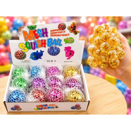 Pelota Squishy Con Malla 5 Orbit Antiestrés Sensorial 001