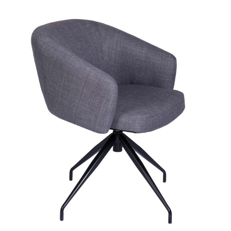 SILLA DE OFICINA TELA-Y-METAL GRIS ROUND