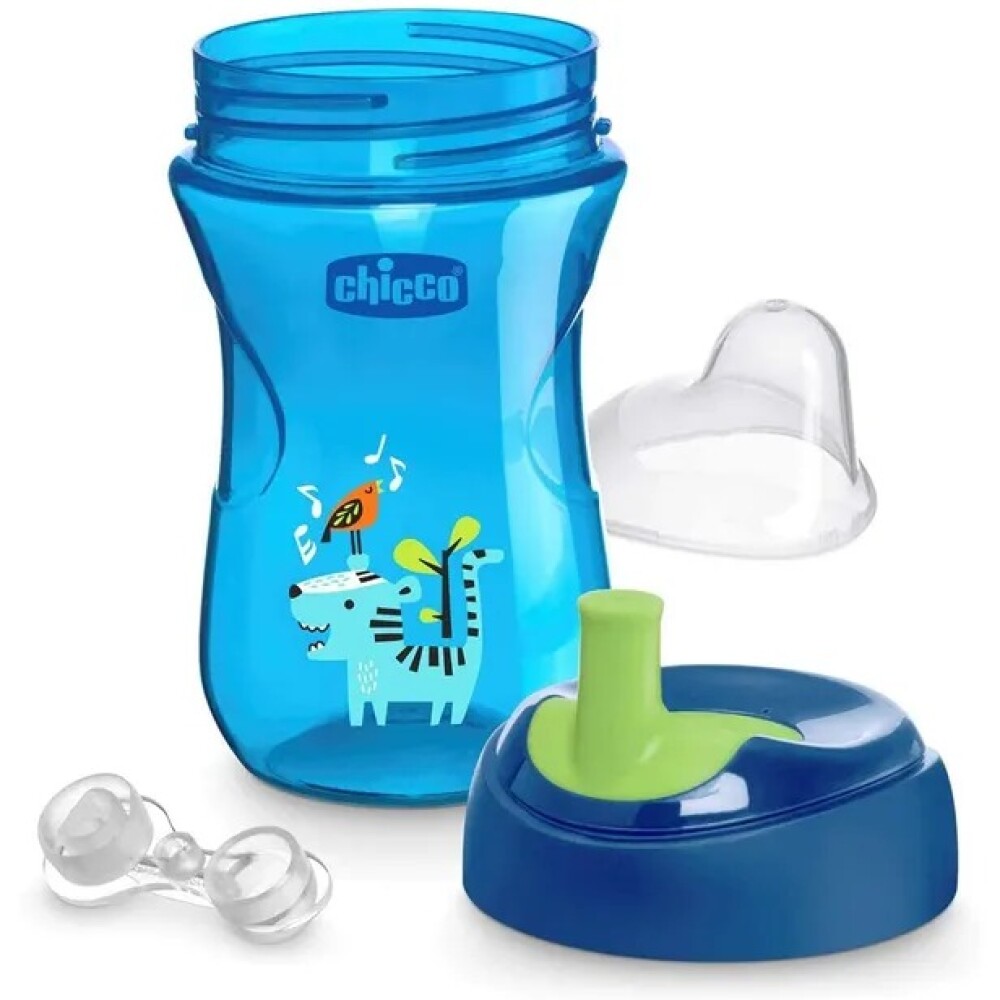 Vaso antiderrame 12 m + CHICCO azul