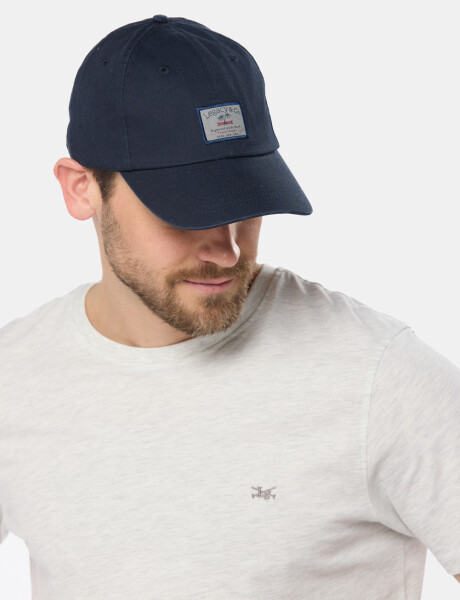 GORRO VISERA DE LONA CON PARCHE Azul