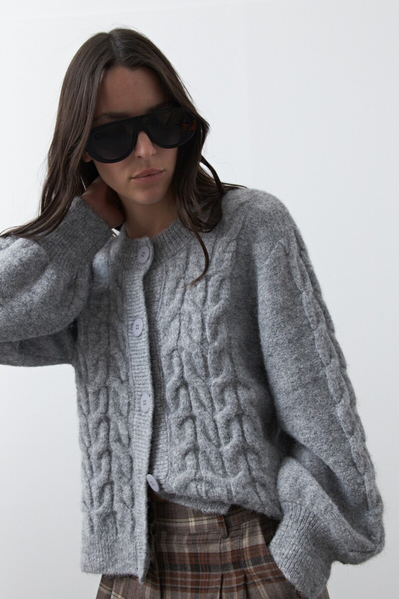 CARDIGAN BOREAL Gris Melange
