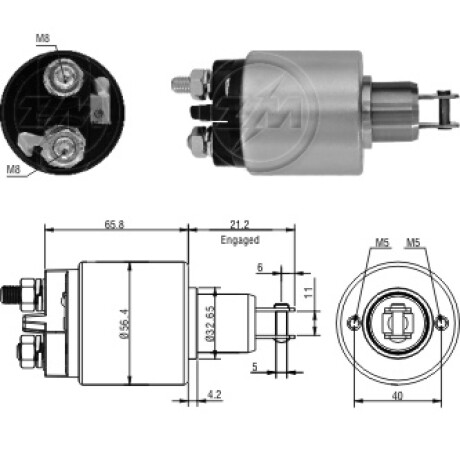 AUTOMATICO DE ARRANQUE - 12v BX-PEUG.205 405-RENAULT 18-LADA SAMARA CORTO ZM AUTOMATICO DE ARRANQUE - 12v BX-PEUG.205 405-RENAULT 18-LADA SAMARA CORTO ZM