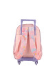 Mochila escolar con ruedas estampada Rosa