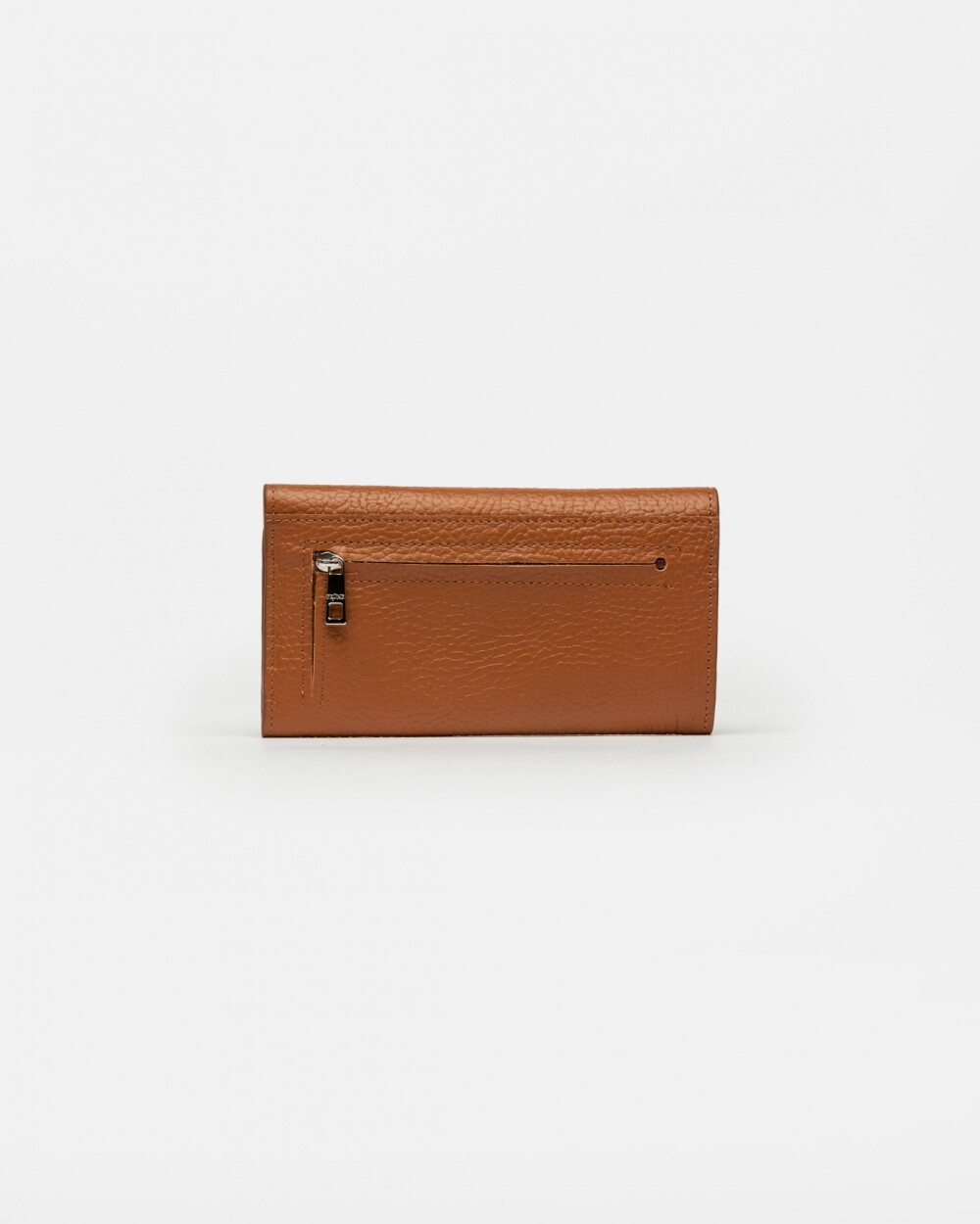 Billetera Cataluña En Cuero Graneado Marron