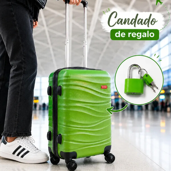 Valija Rigida Carry On Con Mango Telescopico Verde
