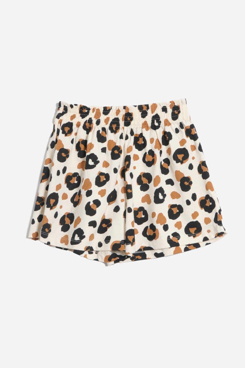 Short animal print - Blanco 