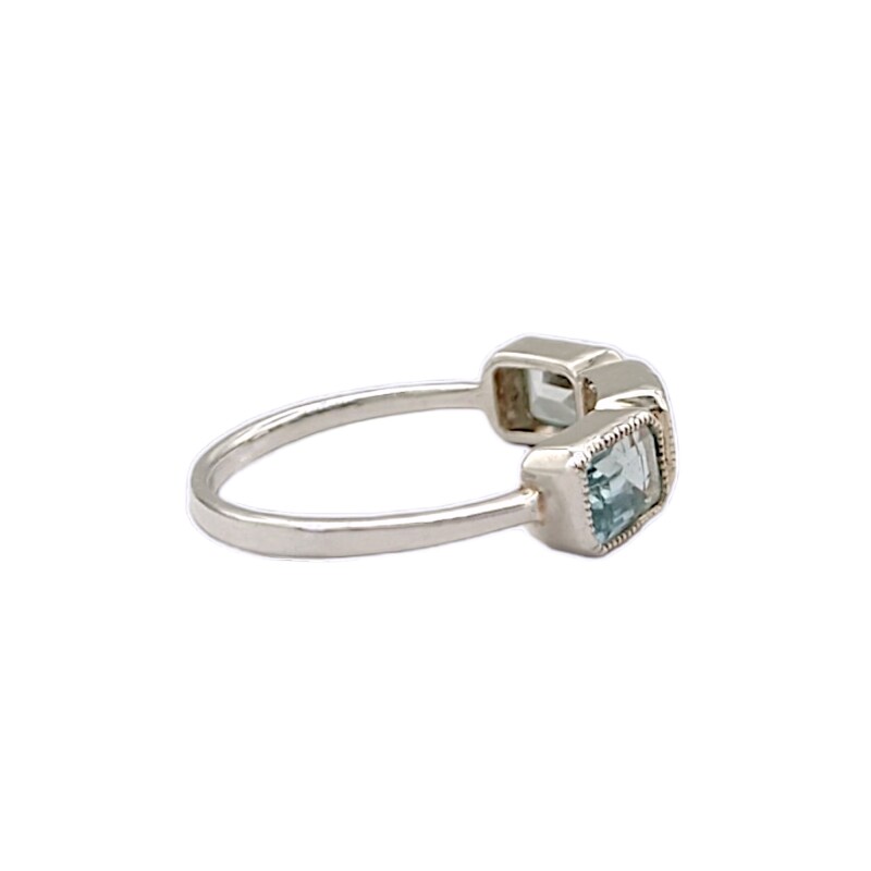 Anillo Trilogy-Plata rodinada-Piedra Topacio azul-AN2013 conpiedra