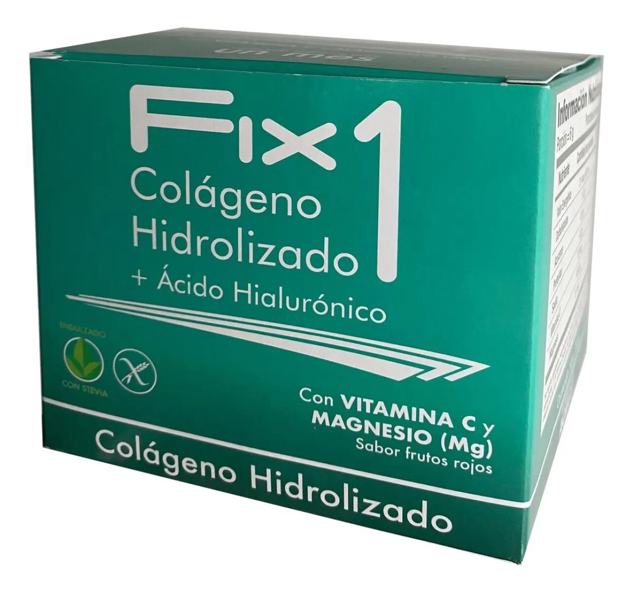 FIX1 Colágeno Hidrolizado | Con Ácido Hialurónico, Magnesio y Vitamina C | 200 g 