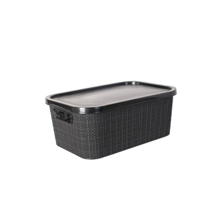 CAJA RATTAN TREVI 7Lts NEGRO NEGRO