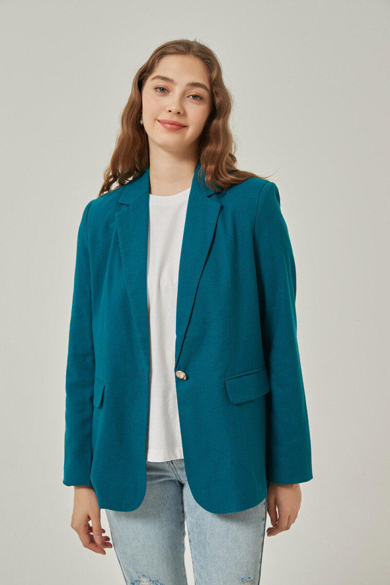 Blazer Lessa - Verde Azulado 