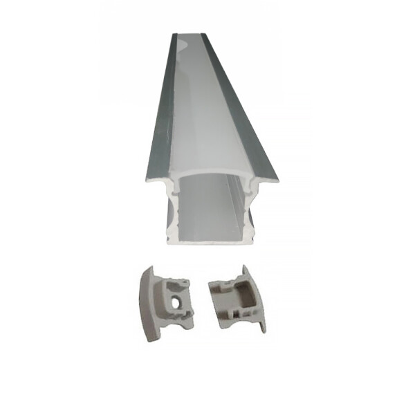 Regleta para cinta LED con dif opal 1m p/ embutir IX4680