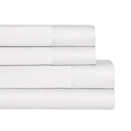 Juego Sábanas Blancas Queen Textil Hogar 300 Hilos Algodón