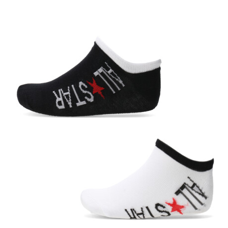 Medias x2 All Star Negro/Blanco