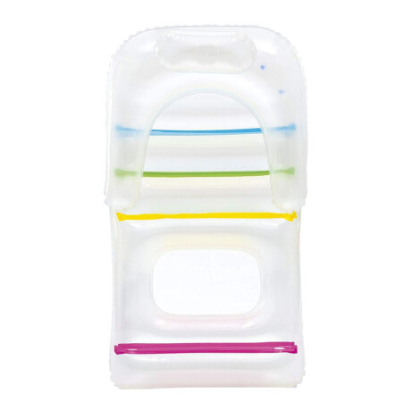 Sillón Inflable Flotador Colchoneta Respaldo Piscina Bestway Transparente